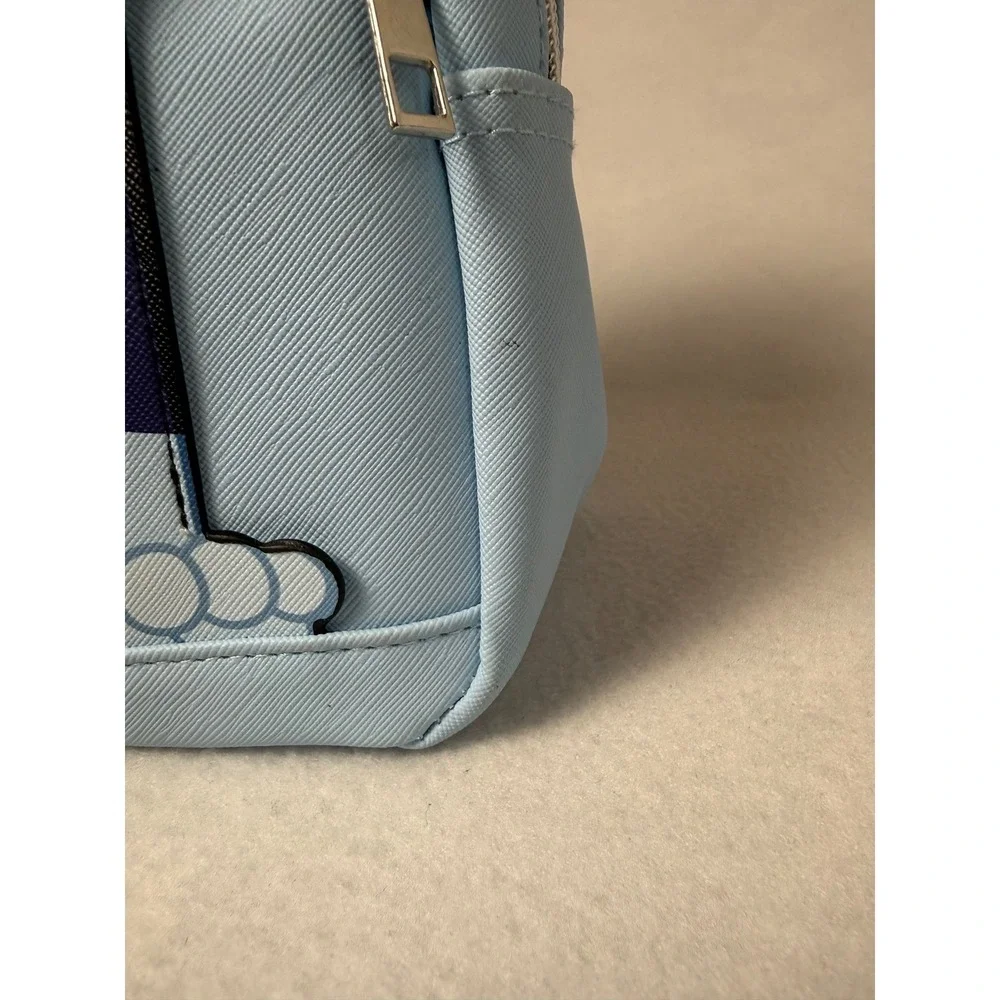 Bluey Kids Mini Backpack Light Blue Faux Leather Small Travel Bag 10x8